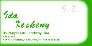 ida keskeny business card